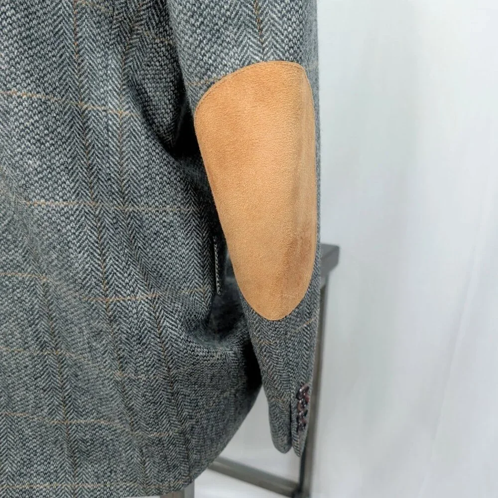 Vintage Evan Picone Gray Tweed Blazer 41R Medium Sportscoat